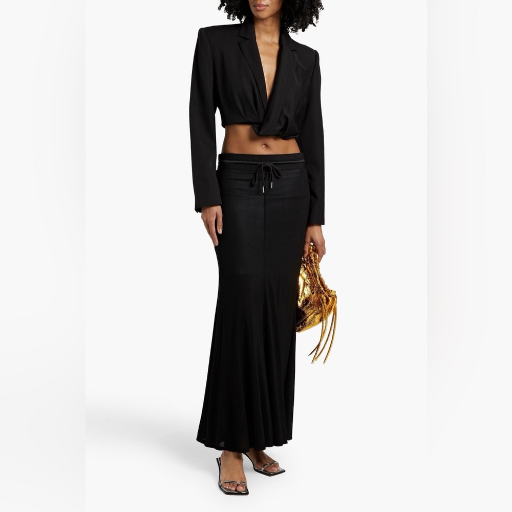 New $890 JACQUEMUS Bahia Cropped Grain De Poudre Wool Blazer
